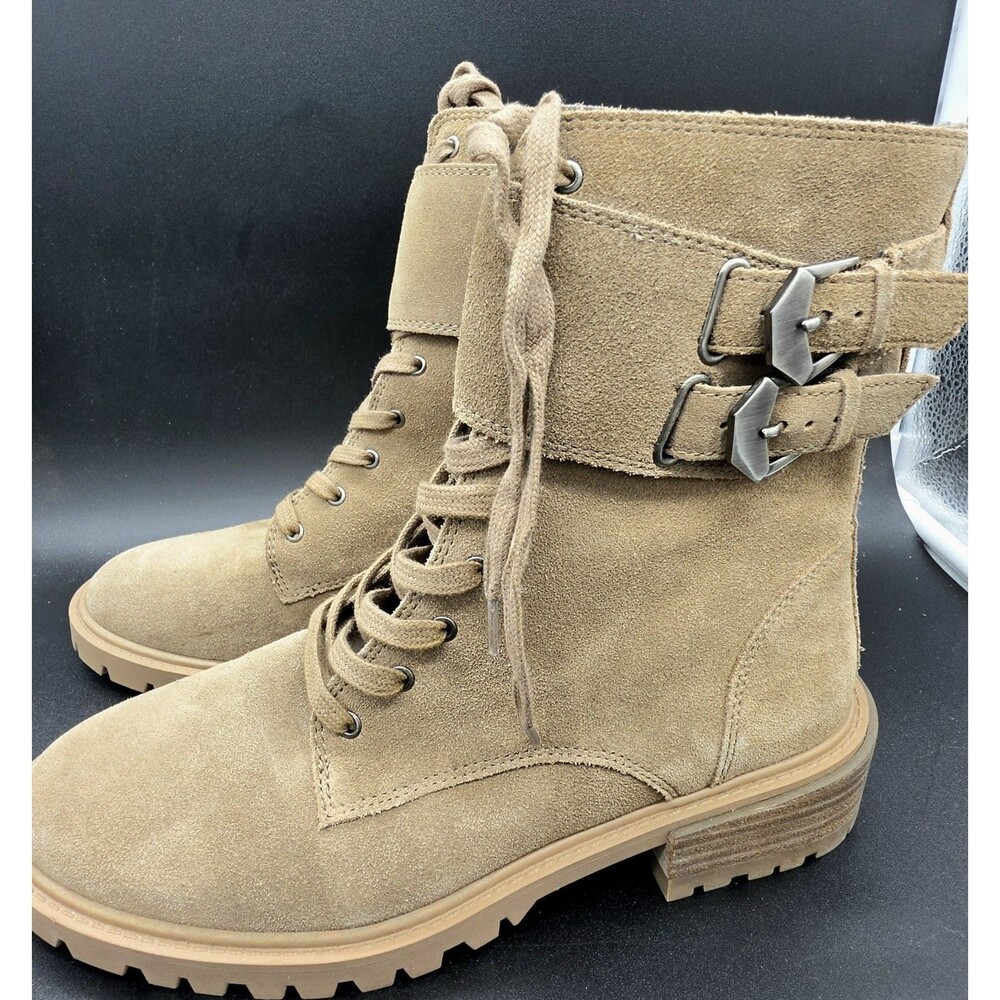 Vince Camuto Faudry Combat Boots Wild Mushroom 9.0 Women's Boots